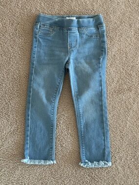 Hudson Light Wash Frayed Hem Skinny Jeans Girls’ 2T